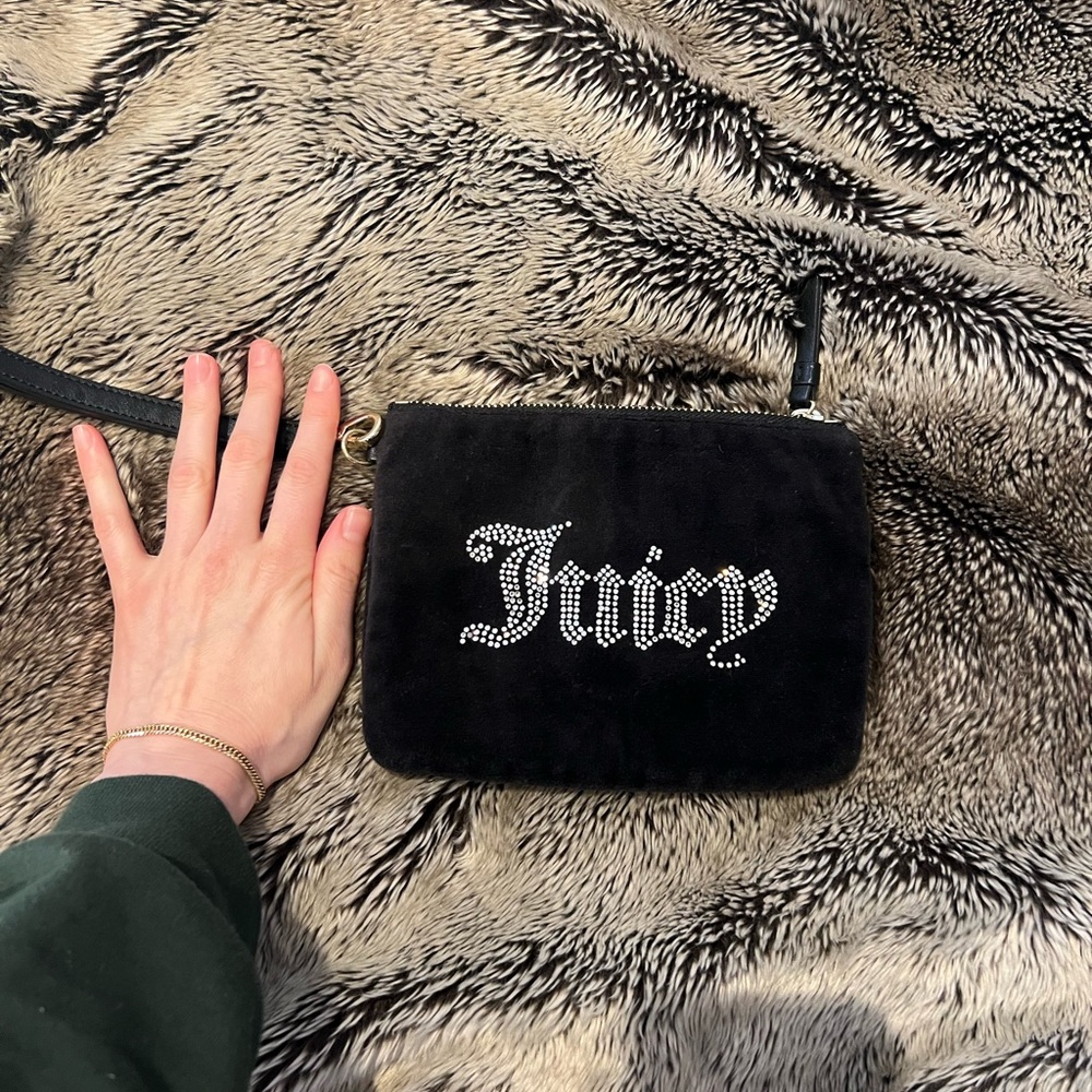 Juicy couture velvet wristlet